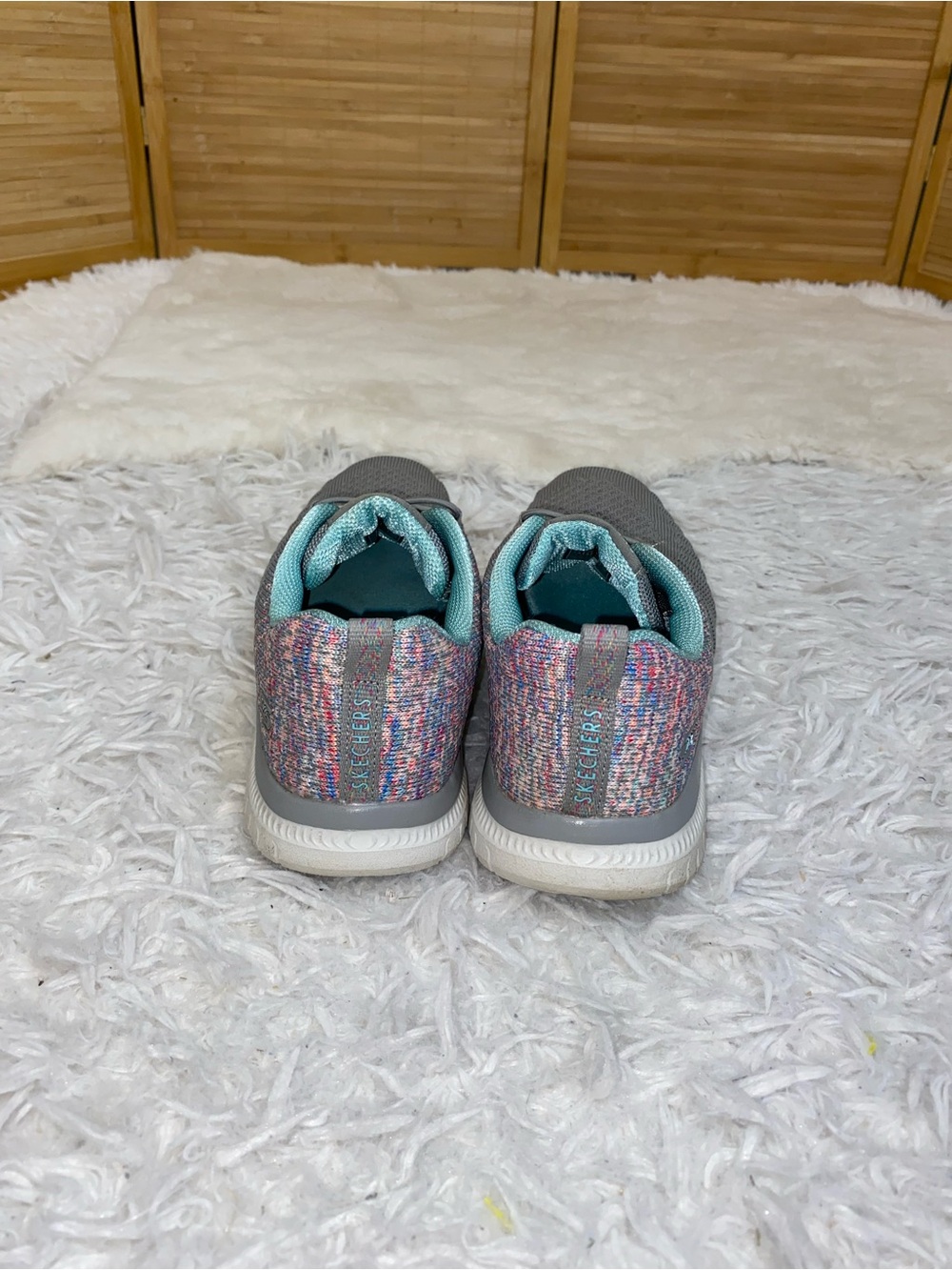 Sketchers memory foam Virtue gray slip on shoes tennis shoes womans size 7.5 - Picture 2 of 8